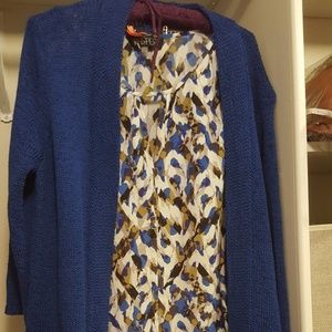 Lightweight linen cardigan and silk shell